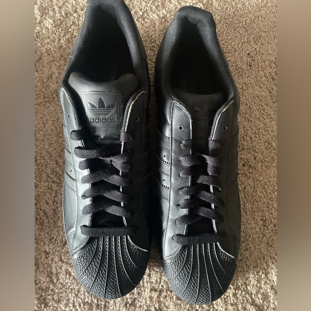 Adidas all black mens shoes